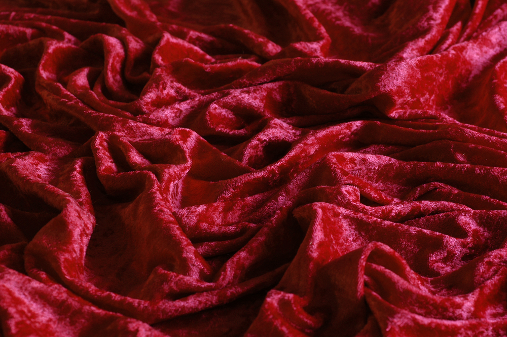 Red crushed velvet